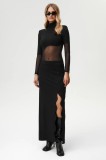 Undress Code fustă culoarea negru, maxi, drept, 1059