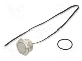 Comutator anti-vandalism ONPOW Poz: 2 SPST-NO 50mA/24VDC IP65 roşu