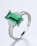 Cumpara ieftin INEL Argint Cu Zirconiu --Smarald Green-- ARG50C, Argintboutique