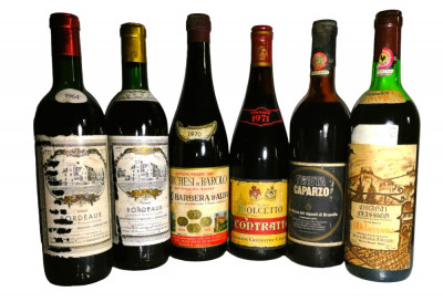 LOT - 3 - 6 STICLE VIN ROSU, Recoltare 1964/66/70/71/75/83 foto