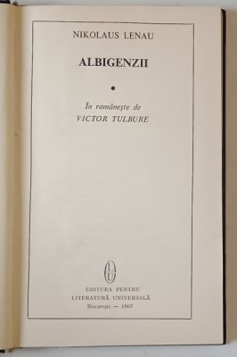 ALBIGENZII de NIKOLAUS LENAU, 1967 foto