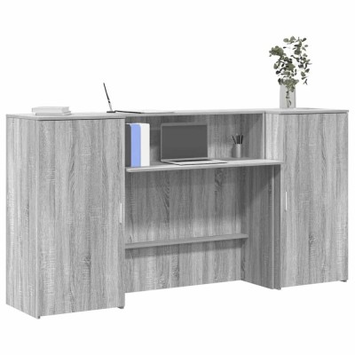 vidaXL Birou de recepție Gri Sonoma 200x50x103,5 cm Lemn prelucrat 3324219 foto
