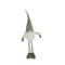 Ornament de craciun spiridus, flippy, gri/alb, textil, 80 cm