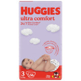 Cumpara ieftin Huggies - Scutece Ultra Comfort Jumbo, Marimea 3, Unisex, Design Mickey&amp;Mini, 4-9 kg, 56 buc