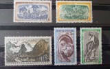 Cehoslovacia 1957 fauna și flora, capra de munte, urs brun, floare de colt serie 5v neștampilată