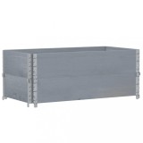 Cumpara ieftin Jardiniera de gradina, gri, 100x50 cm, lemn masiv pin