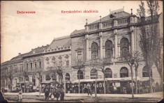 CP593N Debreczen Kereskedelmi akad&eacute;mia, carte poștală, circulată Gherla