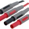 Cablu borne 4mm t-t 1.2m set 2 buc rosu+negru AX-TLP-002