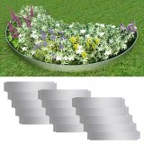 Set gard de gazon, 15 buc, oțel galvanizat, 100 x 20 cm, vidaXL