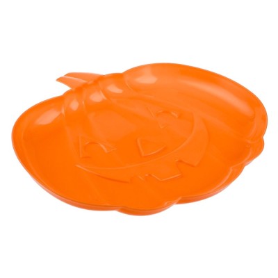 Platou Plastic Halloween, Dovleac, Portocaliu, 30x27x3cm foto