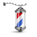 Reclama luminoasa Frizerie / Barber Shop M343D1- BARBER POLE