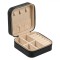 Cutie Organizator Bijuterii, Model Fermoar, Compartimente Multiple, Culoare Negru, Dimensiuni 10x10x5cm