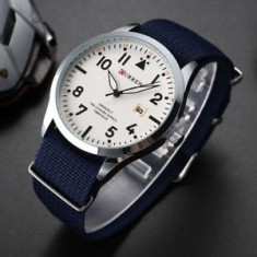 Ceas barbatesc CURREN 8268 Canvas Blue&amp;White
