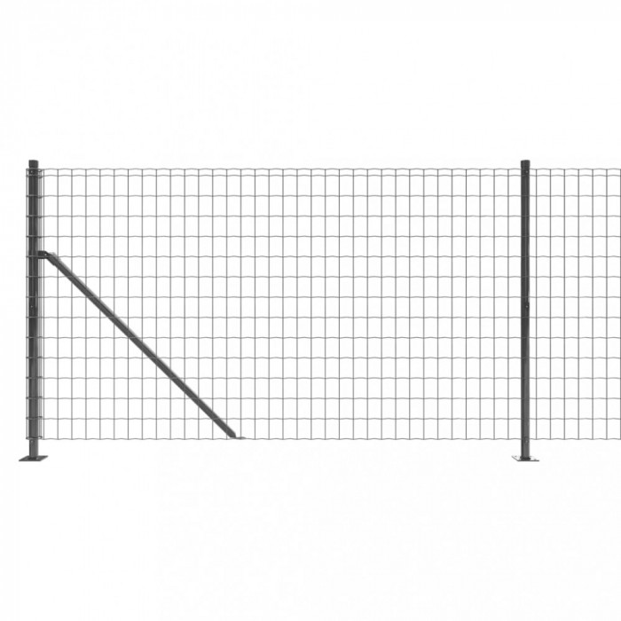 Gard plasa de sarma cu bordura, antracit, 1x25 m GartenMobel Dekor