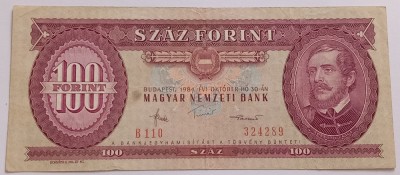 Ungaria , 100 Forint 1984 foto