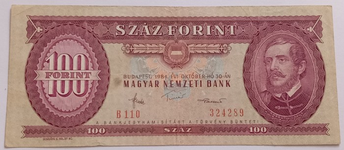 Ungaria , 100 Forint 1984