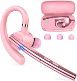 Casca Bluetooth New Bee M54, Autonomie 60 ore, Anulare zgomot, Multipoint, Roz