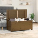 Cutie Depozitare Lemn Masiv Pin vidaXL Maro Miere 110x50x45.5 cm Lada Multifunctionala Organizare Casa