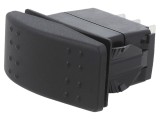 Rocker Switch SP3T 20A 14VDC Black IP56