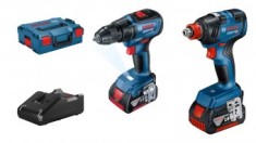 Bosch GSR 18V-50 Masina de gaurit si insurubat brushless Li-Ion, 50Nm + GDX 18V-200 Masina de insurubat cu impact brushless, Li-Ion, 200Nm + 2 acumula foto