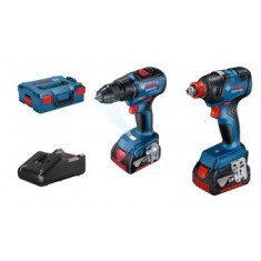 Bosch GSR 18V-50 Masina de gaurit si insurubat brushless Li-Ion, 50Nm + GDX 18V-200 Masina de insurubat cu impact brushless, Li-Ion, 200Nm + 2 acumula