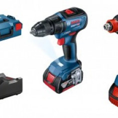 Bosch GSR 18V-50 Masina de gaurit si insurubat brushless Li-Ion, 50Nm + GDX 18V-200 Masina de insurubat cu impact brushless, Li-Ion, 200Nm + 2 acumula