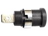 Conector banana aurit Mueller 4mm 36A, Negru, Set 10 bucati, CAT III 1000V