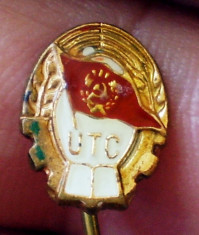 I.530 INSIGNA STICKPIN ROMANIA UTC h10mm foto