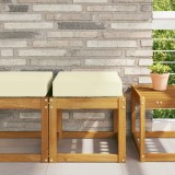 vidaXL Perna de Șezut pentru Exterior Crem 40 x 40 x 8 cm 900933