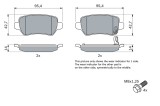 BOSCH 0 986 424 646 set placute frana,frana disc