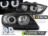 Far faruri BMW E90 E91 NFL Xenon 3D Angel Eyes negru NOU