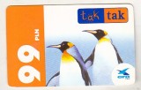 bnk card Cartele telefonice - Polonia - fauna - pasari - pinguini