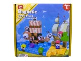 Set cuburi magnetice de construit 100 piese Corabia Piratilor