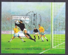 Sahara OCC R.A.S.D 1998 Sport, Football, Soccer, perf. sheet, used AB.024