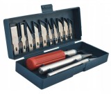 Cutit modelat de precizie cu 13 lame diferite, 3 manere, carcasa cu banda magnetica, Oem