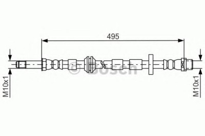 Conducta / cablu frana AUDI A8 (4H) (2009 - 2016) BOSCH 1 987 481 692 foto
