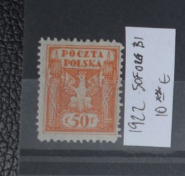 TS23 - Timbre serie Polonia - 1922 ** foto