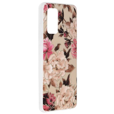 Husa marble flower pentru samsung galaxy a32 4g, slim ioa, nude foto