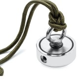 Magnet neodim oala cu doua fete, &Oslash;75 mm, un inel inclus, putere 200 kg
