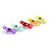 Set 10 clipsuri fixare materiale textile, 10 x 27 mm, multicolor
