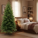 Brad artificial verde 180 cm cu 545 varfuri si suport metalic stabil