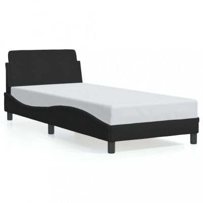 Gossi cadru de pat cu tablie, negru, 80x200 cm, textil foto