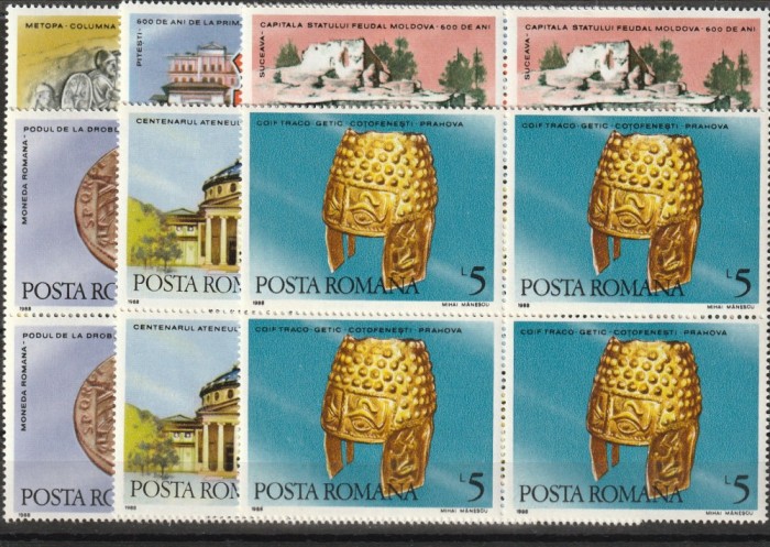 Aniversari,bloc de 4,nr Lista 1214 Romania.