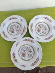 Portelan englezesc ADAMS, lot de 3 farfurii adanci