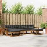 Cumpara ieftin Set de canapele de exterior 6 buc. 6-Locuri Natural si Antracit