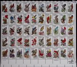 USA 1981 -PASARI si FLORI-Coala de 50 timbre cu valoarea de 20C MNH, Nestampilat