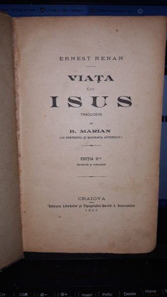 Viata lui Isus - Ernest Renan (traducere de B.Marian)