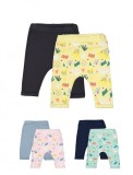 Cumpara ieftin Set de 2 perechi de pantaloni Frunze pentru bebelusi, Tongs baby (Culoare: Roz, Marime: 3-6 Luni)