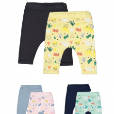 Set de 2 perechi de pantaloni Frunze pentru bebelusi, Tongs baby (Culoare: Galben, Marime: 12-18 Luni)