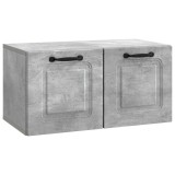 vidaXL Oglindă TV montată pe perete Gri Beton 59,5 x 31 x 30 cm 899388